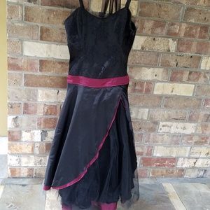 Black and Burgundy Dress